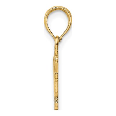 10K Yellow Gold Graduation Cap Pendant – view 3