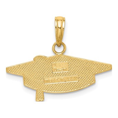 10K Yellow Gold Graduation Cap Pendant – view 5
