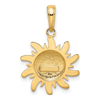 10K Yellow Gold Small Sun Pendant – view 5