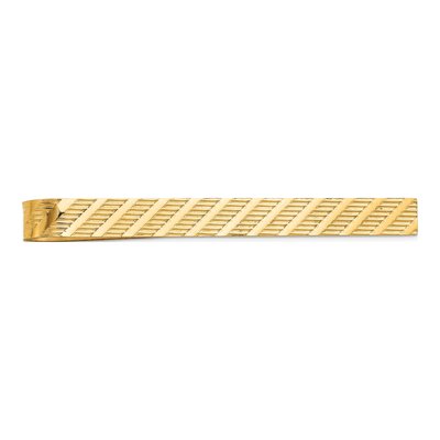 Men's 10K Yellow Gold Textured Tie Bar