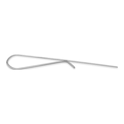 10k White Gold Polished Tie Bar for Men – view 2