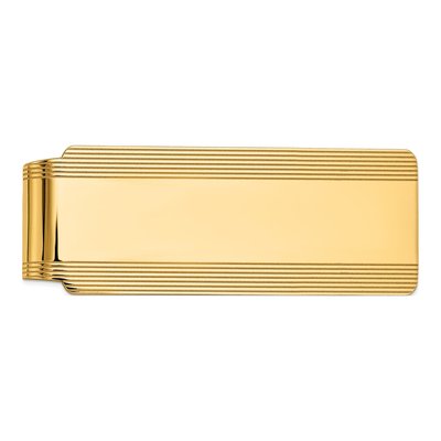 Men's 10K Yellow Gold Engravable Money Clip