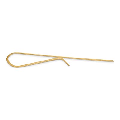10K Yellow Gold Men's Engravable Grooved Tie Bar – view 2