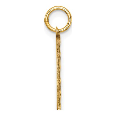 10K Yellow Gold Diamond-Cut Number 1 Charm – view 3