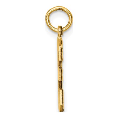 10K Yellow Gold Diamond-Cut Number 3 Charm – view 3