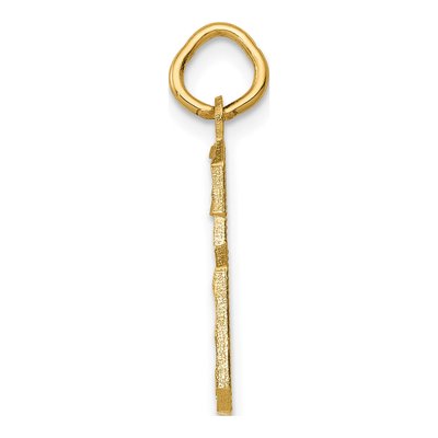10K Yellow Gold Number 6 Pendant – view 3