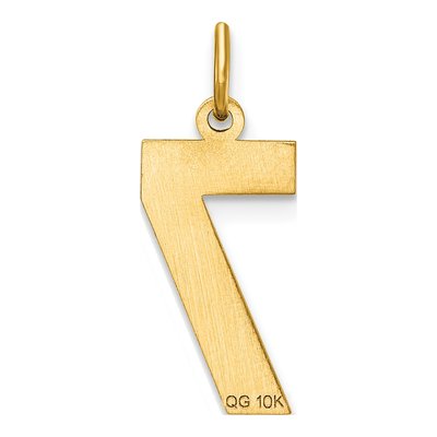 10K Yellow Gold Number 7 Charm – view 5