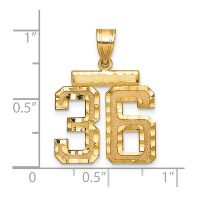 10K Yellow Gold Number 36 Pendant – view 3
