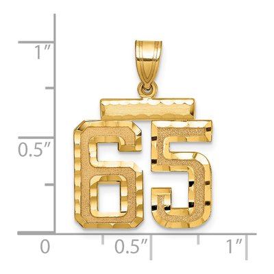 10K Yellow Gold Number 65 Charm – view 2