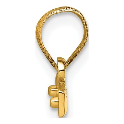 10K Yellow Gold Diamond-Cut Top Pendant – view 3