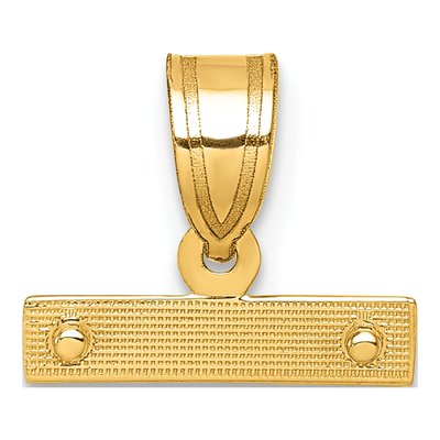 10K Yellow Gold Diamond-Cut Top Pendant – view 5