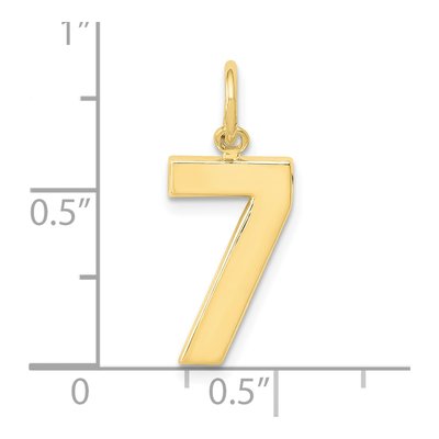 10K Yellow Gold Number 7 Charm – view 4