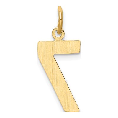 10K Yellow Gold Number 7 Charm – view 5