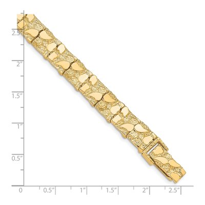 10K Yellow Gold Nugget Bracelet – view 3