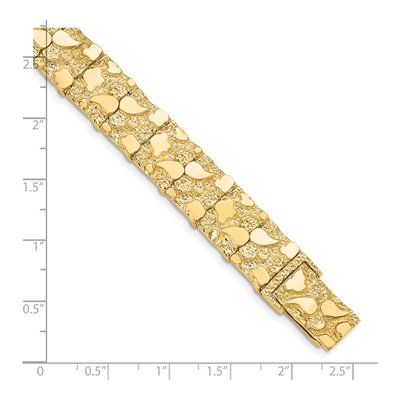 10K Yellow Gold Nugget Bracelet – view 3