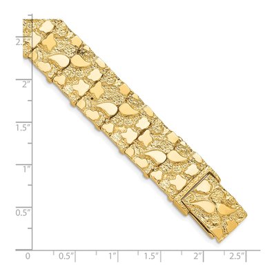 10K Yellow Gold Nugget Bracelet – view 3
