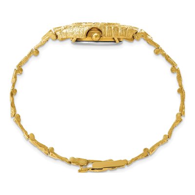10K Yellow Gold Nugget Watch, 22mm Champagne Dial – view 4