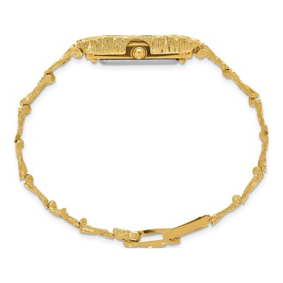 10K Gold Nugget Watch, Black Rectangular Dial – view 4