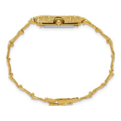 10K Gold Nugget Watch, Champagne Rectangular Dial – view 4