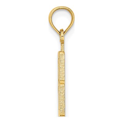 10K Yellow Gold Small Block Number 8 Charm – view 3