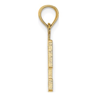 10K Yellow Gold Small Block Number 9 Charm – view 3