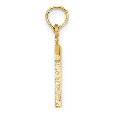 10K Yellow Gold Small Number 12 Pendant – view 2