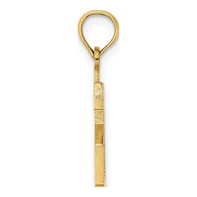 10K Yellow Gold Small Number 21 Pendant – view 3