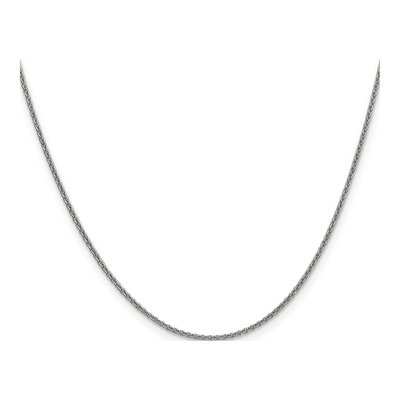 10K White Gold 1.4mm Round Open Cable Chain – view 2