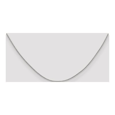 10K White Gold 1.4mm Round Open Cable Chain – view 4