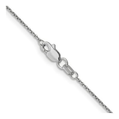10K White Gold 0.95mm Diamond-Cut Cable Chain – view 3
