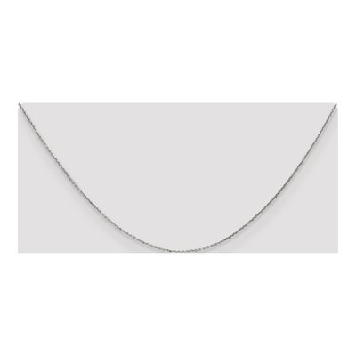 10K White Gold 0.95mm Diamond-Cut Cable Chain – view 4