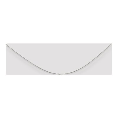 10K White Gold 0.6mm Diamond-Cut Round Open Cable Chain – view 4