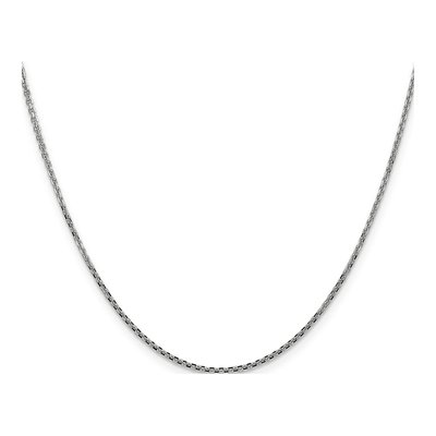 10K White Gold 1.45mm Diamond-Cut Cable Chain – view 2