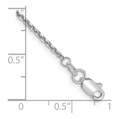 10K White Gold 1.45mm Diamond-Cut Cable Chain Anklet – view 2