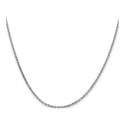 10K White Gold 1.65mm Diamond-Cut Cable Chain – view 2