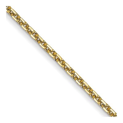 10K Yellow Gold 0.95mm Diamond-Cut Cable Chain