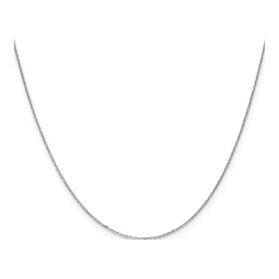 10K White Gold 0.8mm Diamond-Cut Cable Chain – view 2