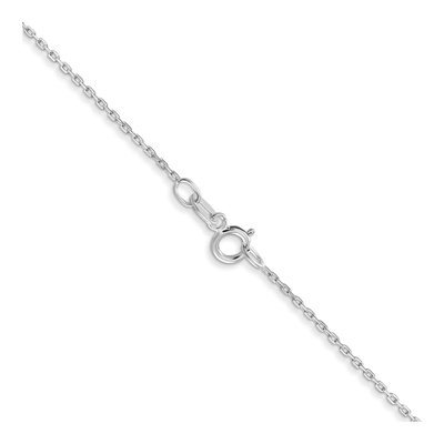 10K White Gold 0.8mm Diamond-Cut Cable Chain – view 3