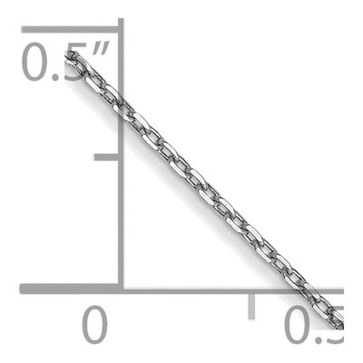 10K White Gold 0.8mm Diamond-Cut Cable Chain – view 5
