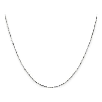 10K White Gold 0.8mm Diamond-Cut Cable Chain – view 2