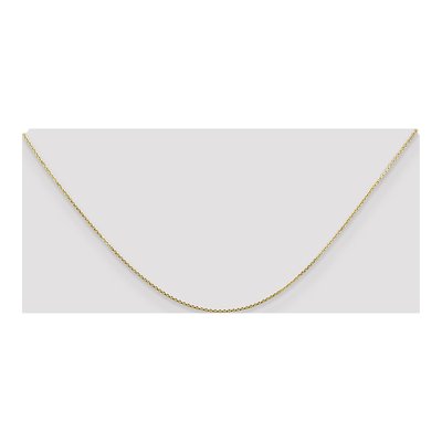 10K Yellow Gold 0.8mm Diamond-Cut Round Open Cable Chain – view 4