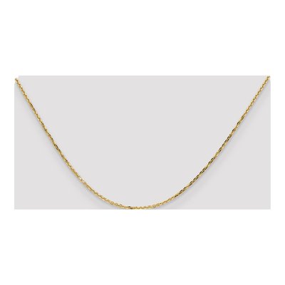 10K Yellow Gold 1.4mm Diamond-Cut Round Open Cable Chain – view 4