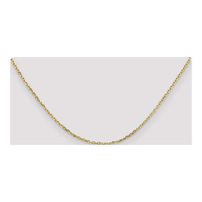 10K Yellow Gold 1.8mm Diamond-Cut Round Open Cable Chain – view 4
