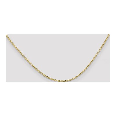 10K Yellow Gold 2.2mm Diamond-Cut Round Open Cable Chain – view 4