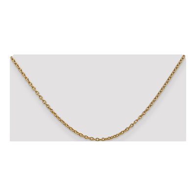 10K Yellow Gold 2.4mm Open Round Cable Chain – view 4