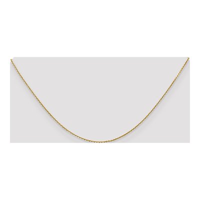 10K Yellow Gold 0.9mm Diamond-Cut Round Open Cable Chain – view 4