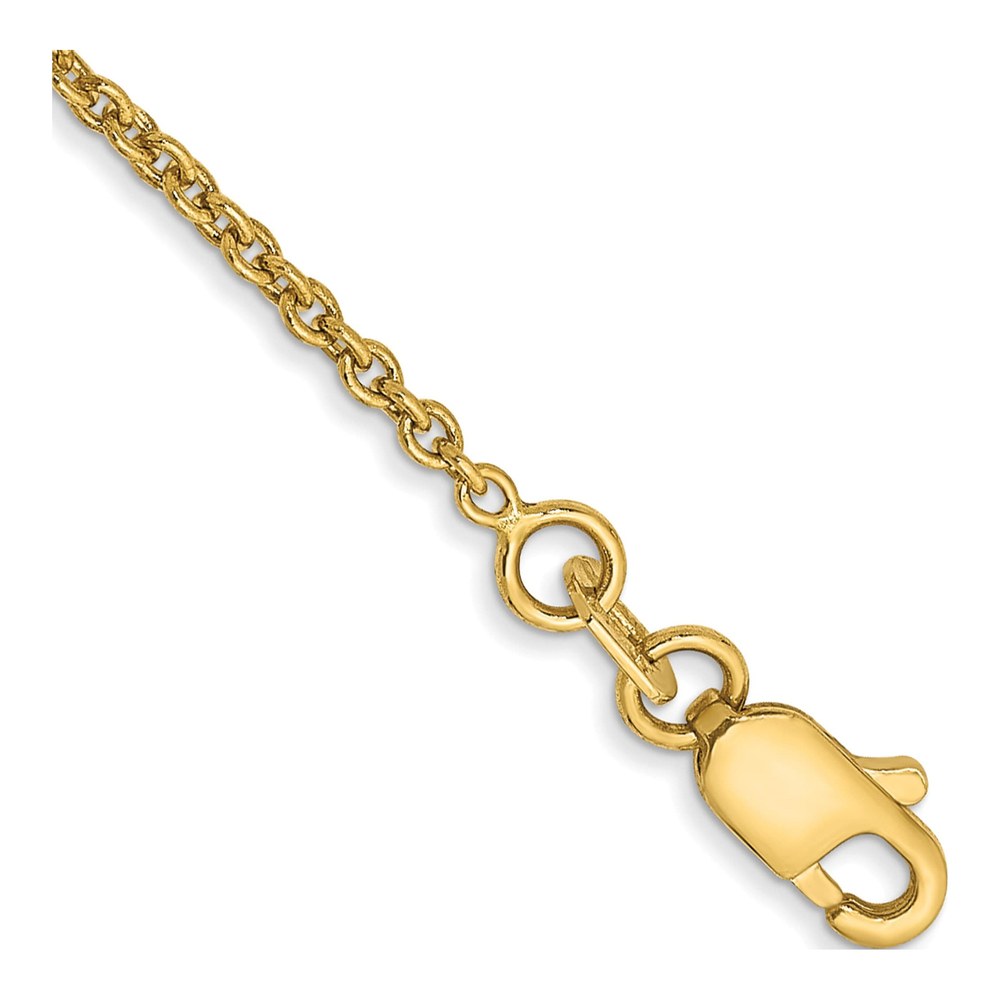 10K Yellow Gold 1.4mm Forzantine Chain Anklet