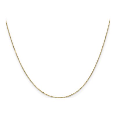10K Yellow Gold 0.8mm Diamond-Cut Cable Chain – view 2