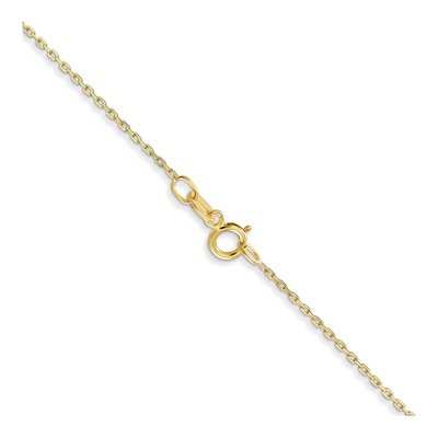 10K Yellow Gold 0.8mm Diamond-Cut Cable Chain – view 3