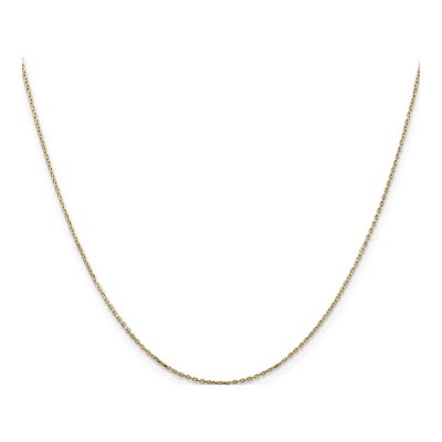 10K Yellow Gold 0.8mm Diamond-Cut Cable Chain – view 2